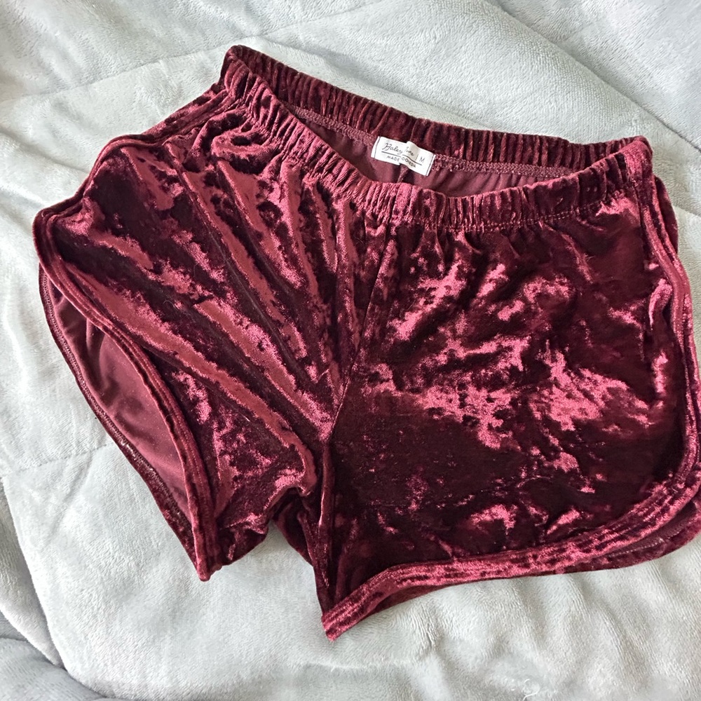 Burgundy shorts